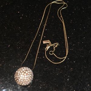 Rhinestone Ball Gold Necklace